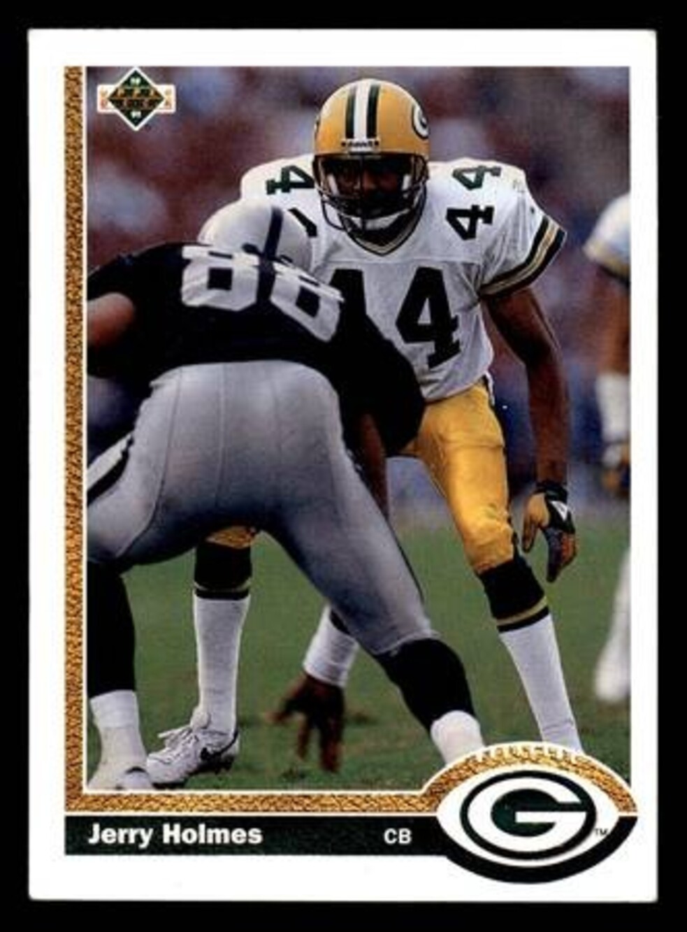1991 Upper Deck #378 Jerry Holmes Football Card Green Bay Packers Vintage